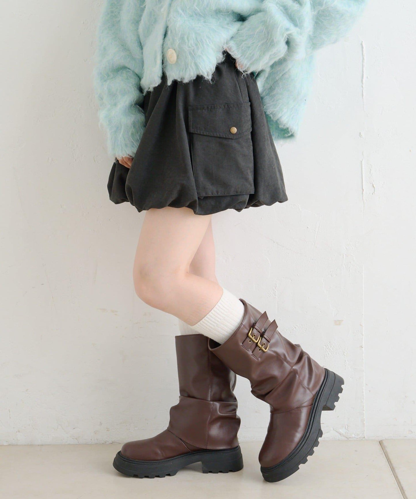 【w closet】泡泡工裝半身裙