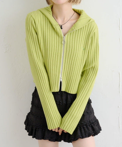 【w closet】WZIP連帽針織衫