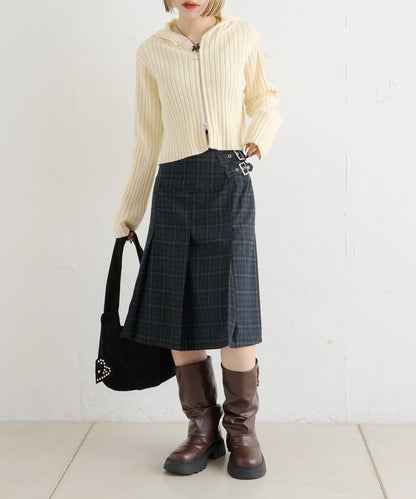 【w closet】WZIP連帽針織衫