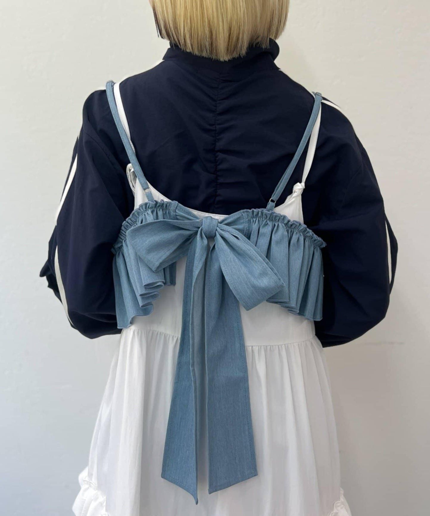 【w closet】荷葉邊吊帶背心