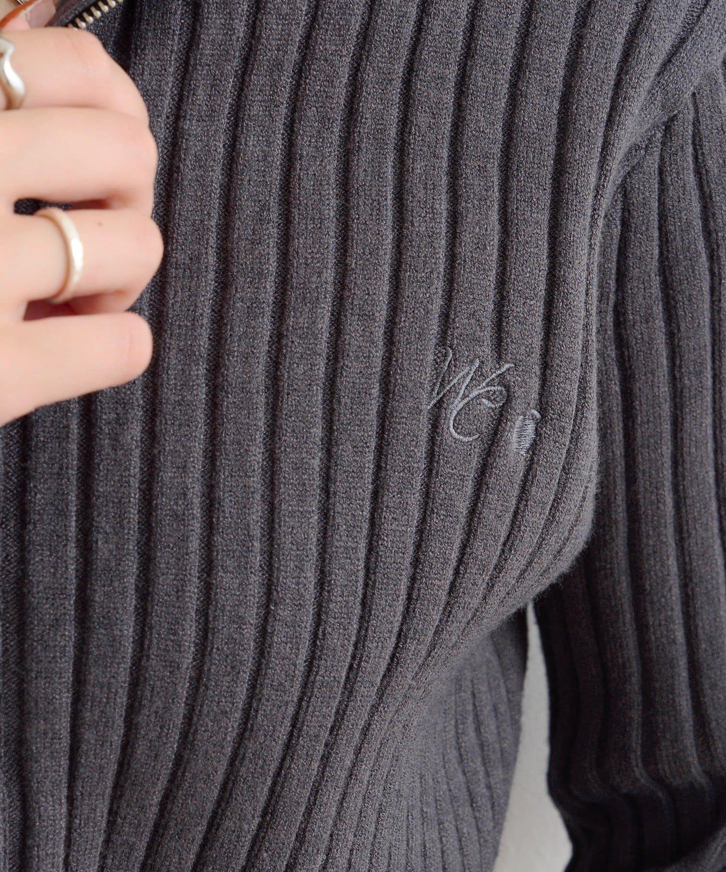 【w closet】WZIP連帽針織衫