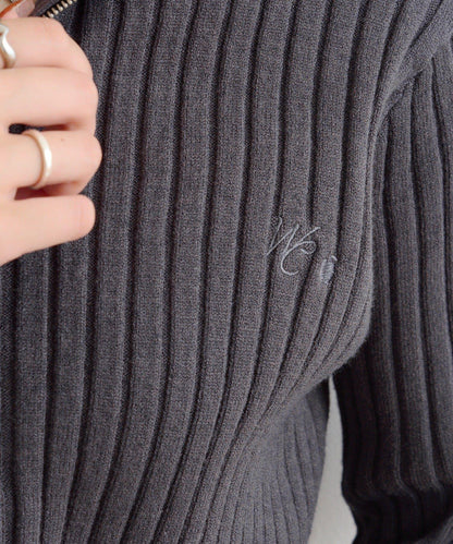 【w closet】WZIP連帽針織衫