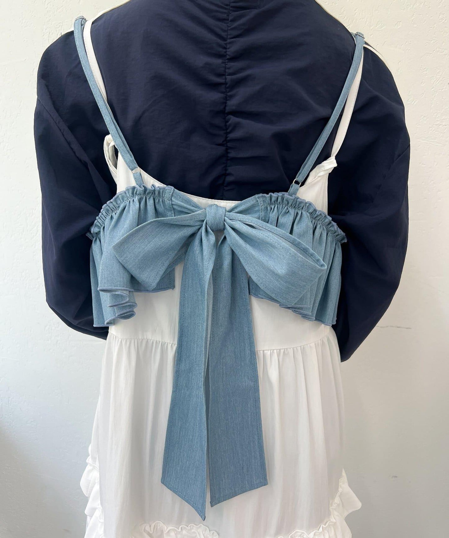 【w closet】荷葉邊吊帶背心