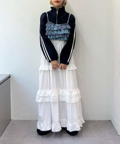 【w closet】荷葉邊吊帶背心