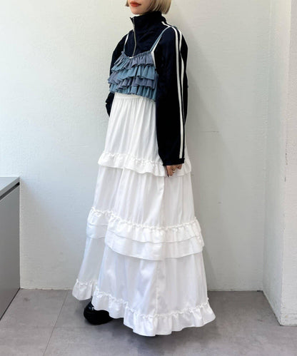 【w closet】荷葉邊吊帶背心