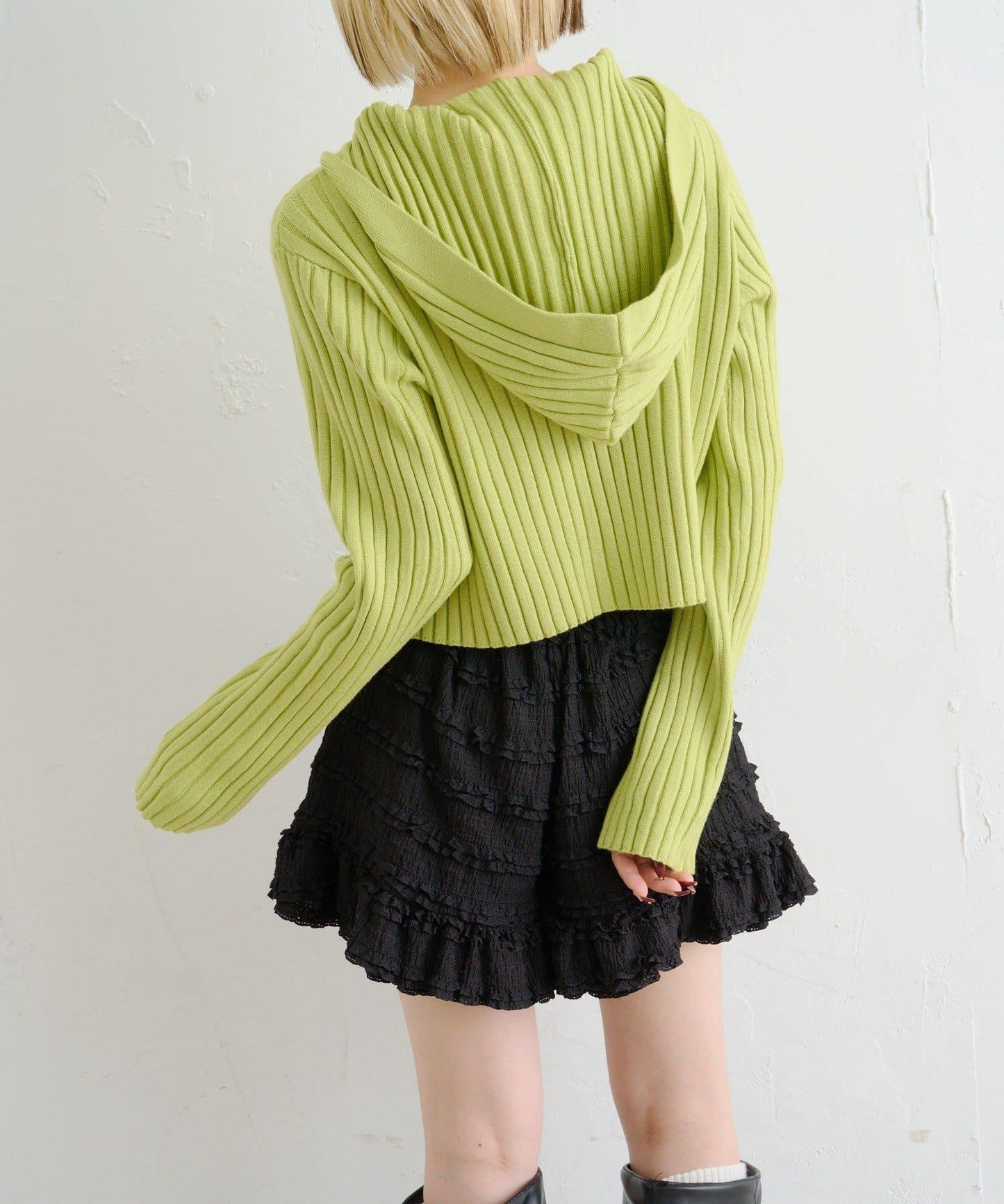 【w closet】WZIP連帽針織衫