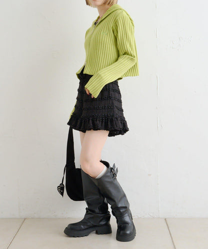 【w closet】WZIP連帽針織衫