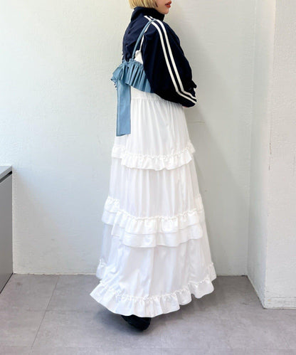 【w closet】荷葉邊吊帶背心