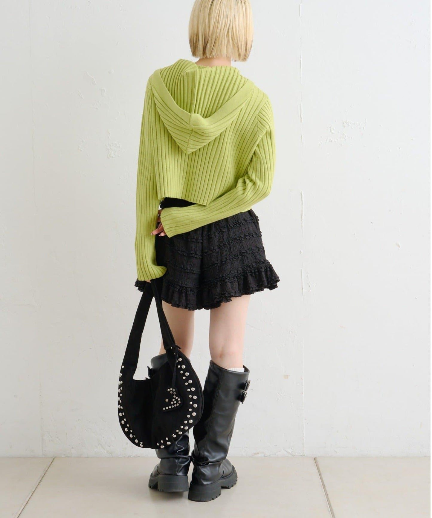 【w closet】WZIP連帽針織衫