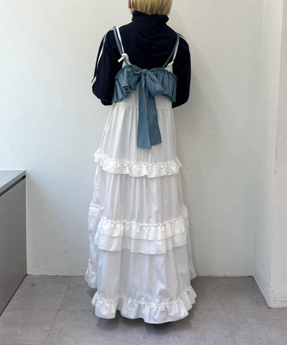 【w closet】荷葉邊吊帶背心