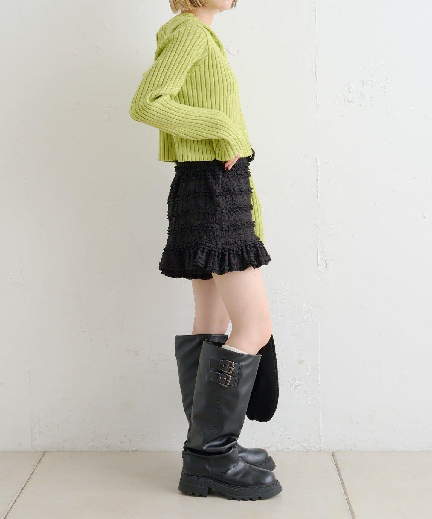 【w closet】WZIP連帽針織衫