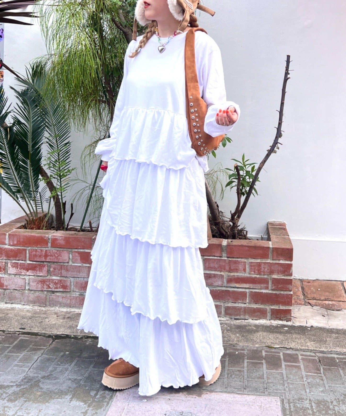 【w closet】層疊剪裁連衣裙