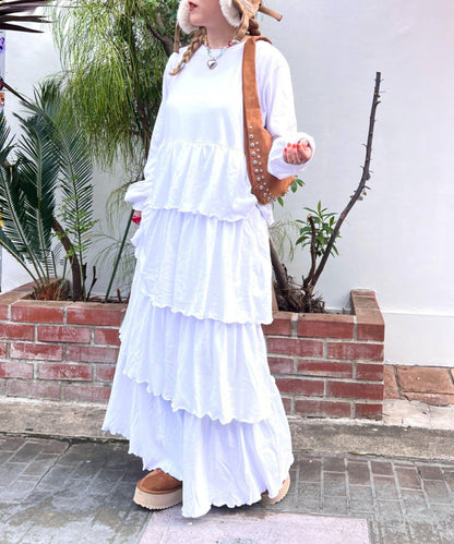 【w closet】層疊剪裁連衣裙