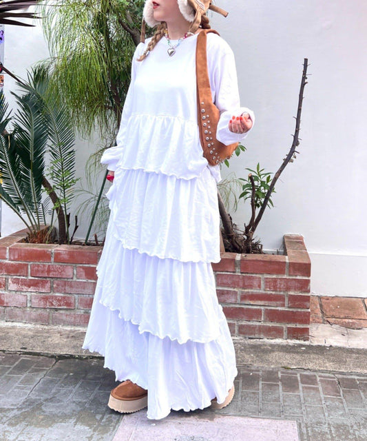 【w closet】層疊剪裁連衣裙