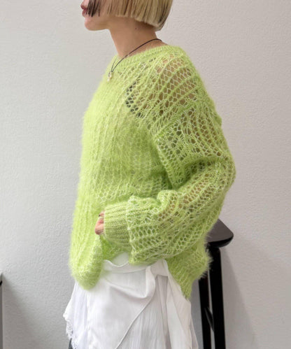 【w closet】透視亮絲針織衫