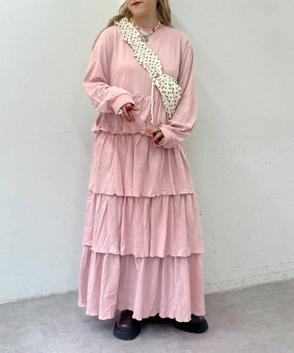 【w closet】層疊剪裁連衣裙