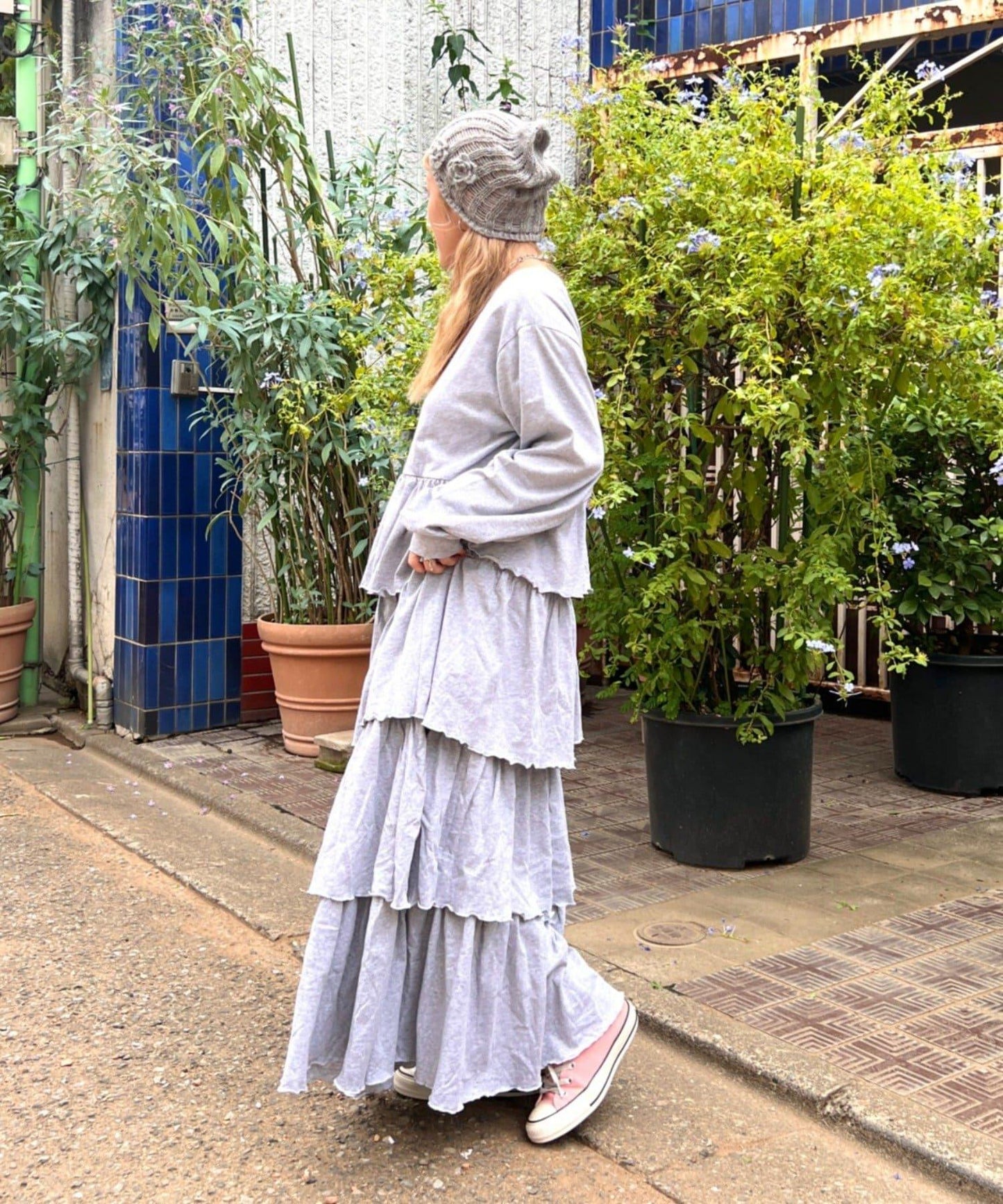 【w closet】層疊剪裁連衣裙