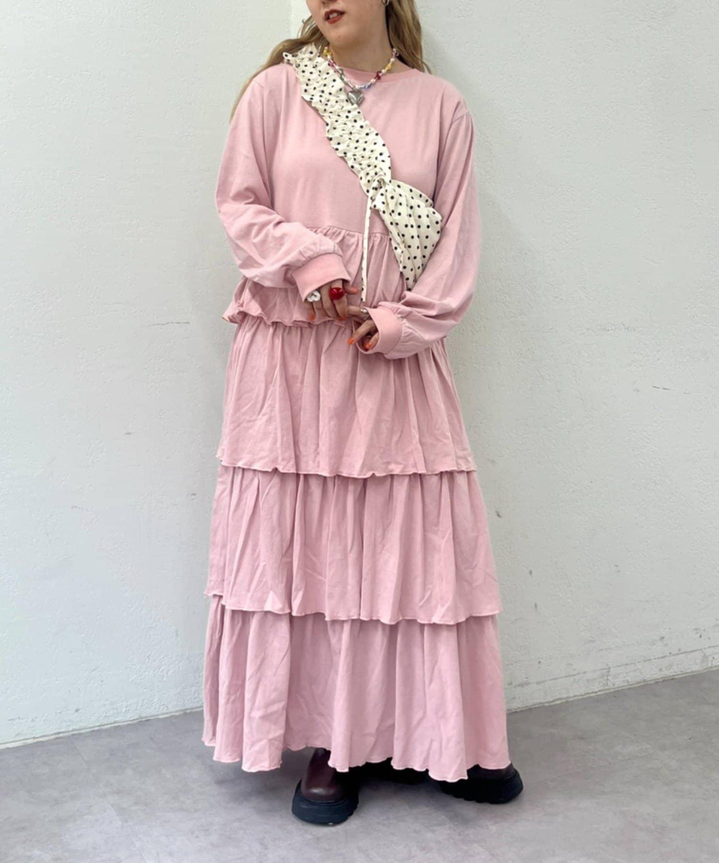 【w closet】層疊剪裁連衣裙