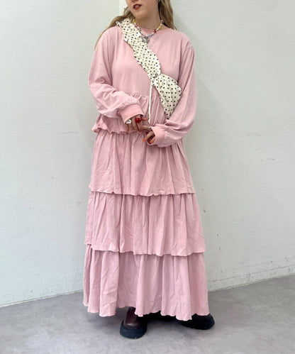 【w closet】層疊剪裁連衣裙