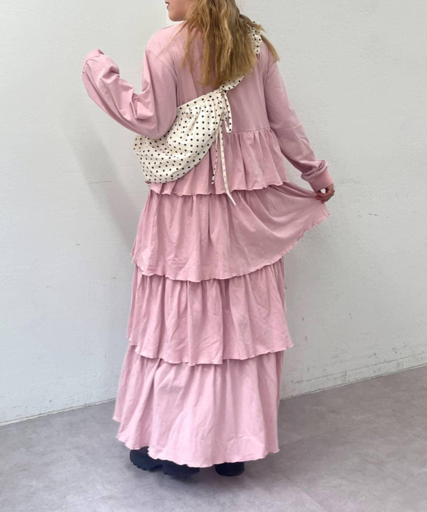 【w closet】層疊剪裁連衣裙