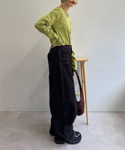 【w closet】燈芯絨破洞褲