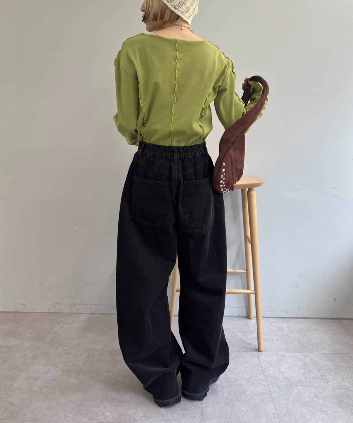 【w closet】燈芯絨破洞褲