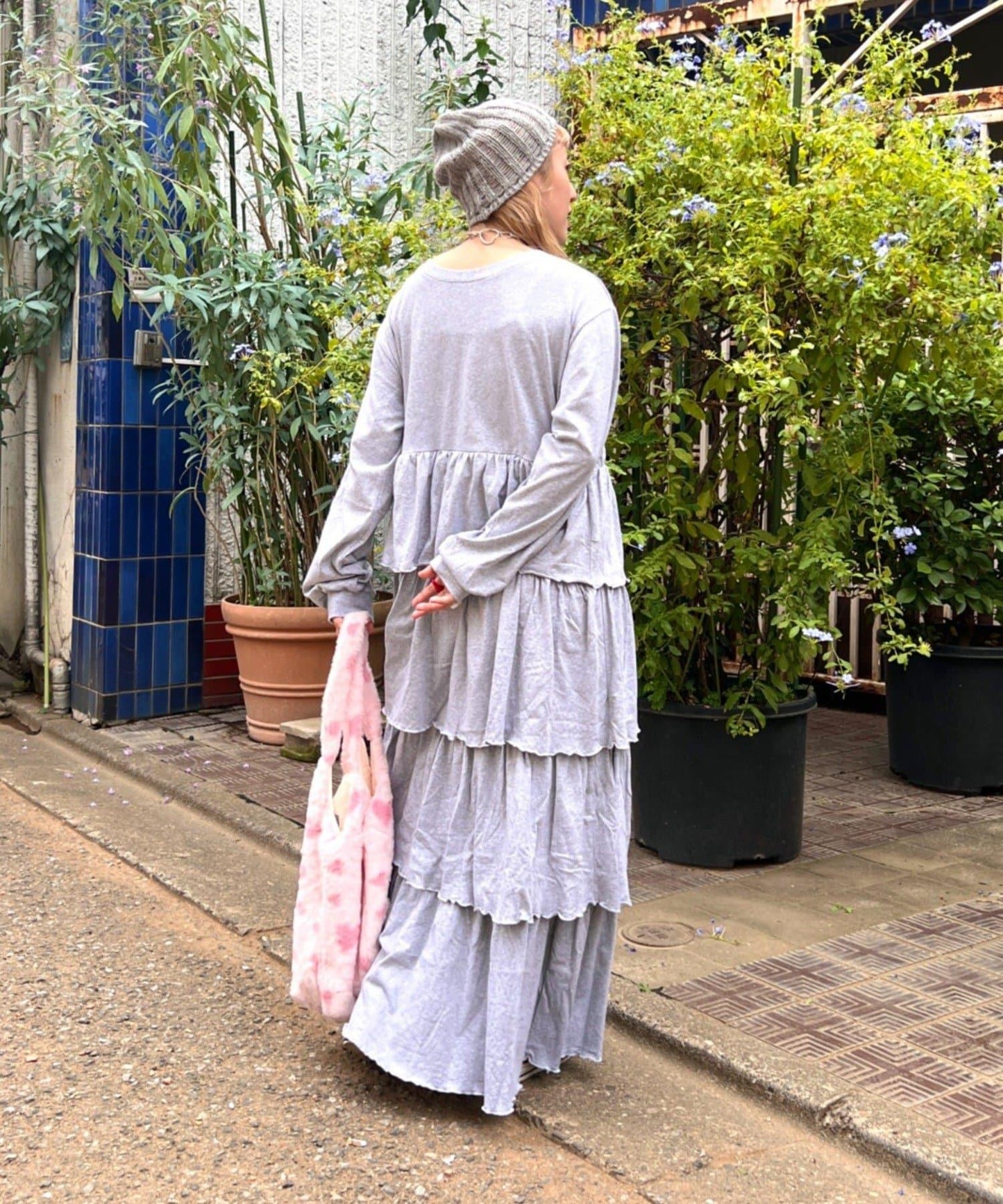 【w closet】層疊剪裁連衣裙