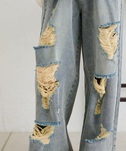 【w closet】破洞做舊牛仔褲