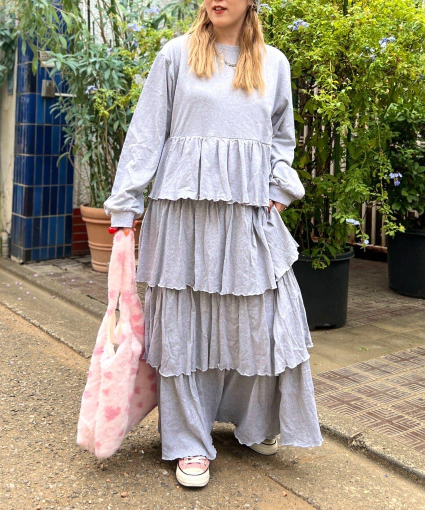 【w closet】層疊剪裁連衣裙