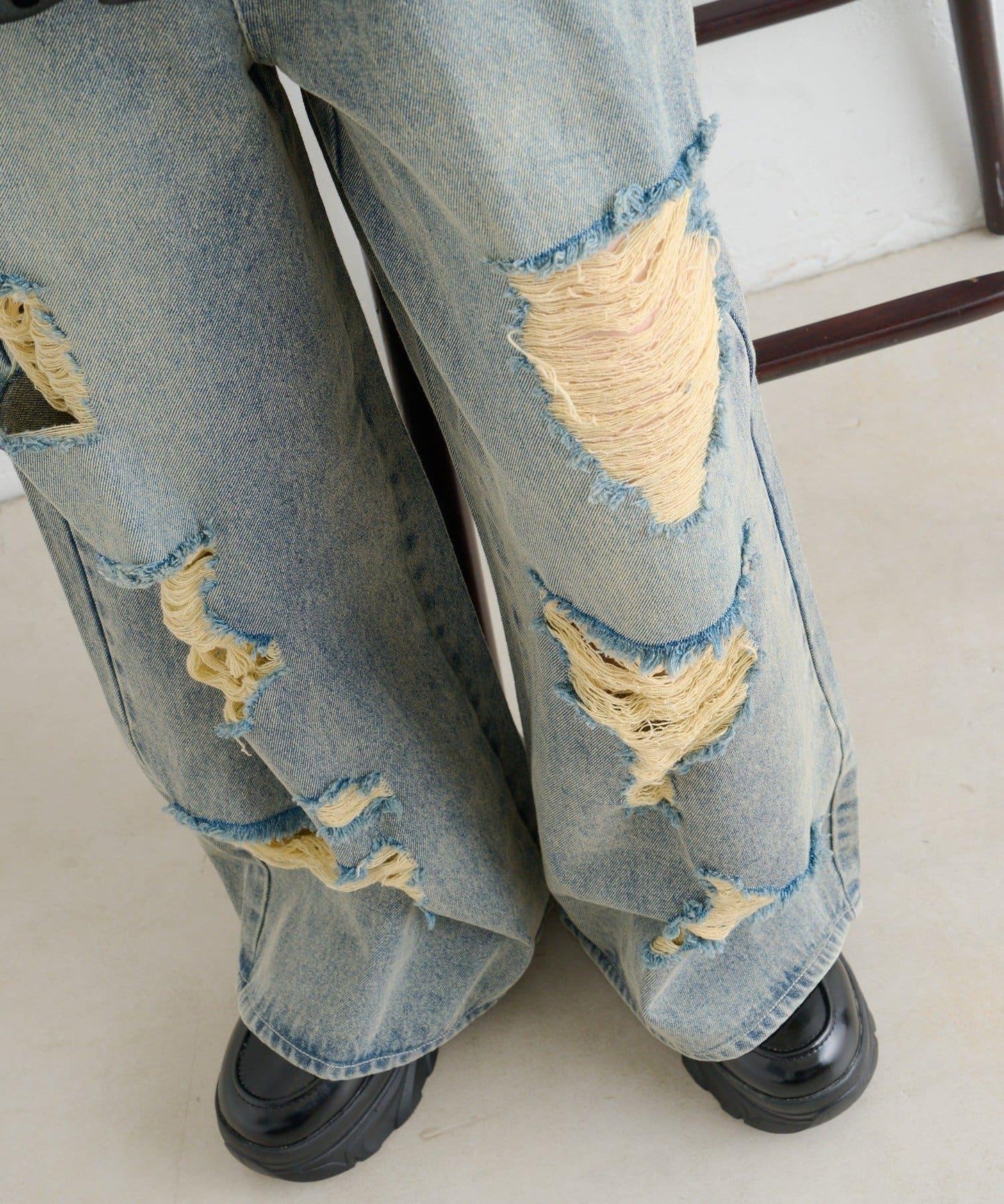 【w closet】破洞做舊牛仔褲