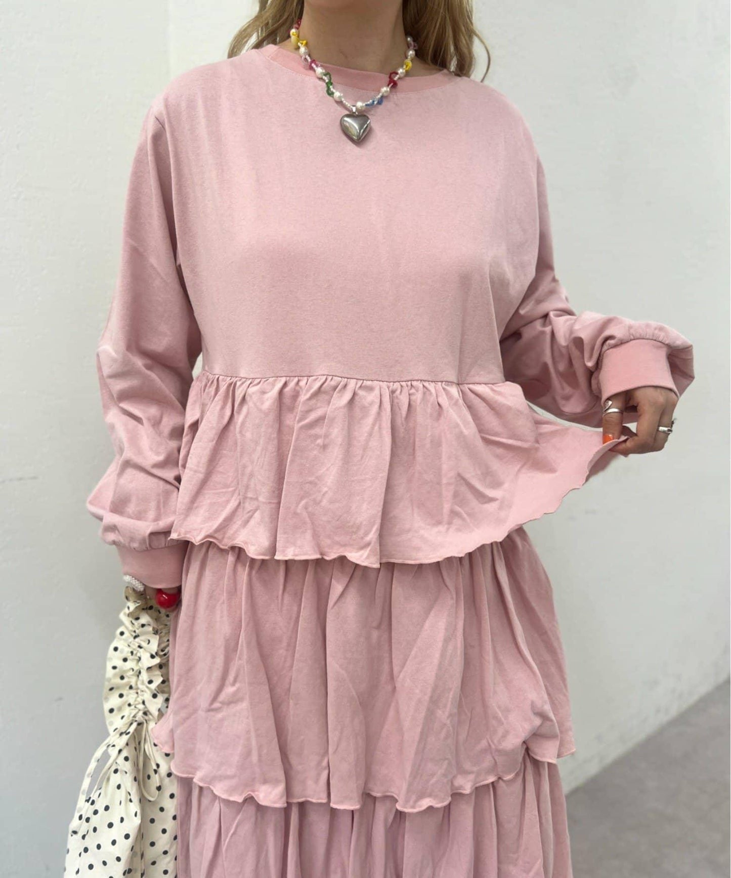 【w closet】層疊剪裁連衣裙