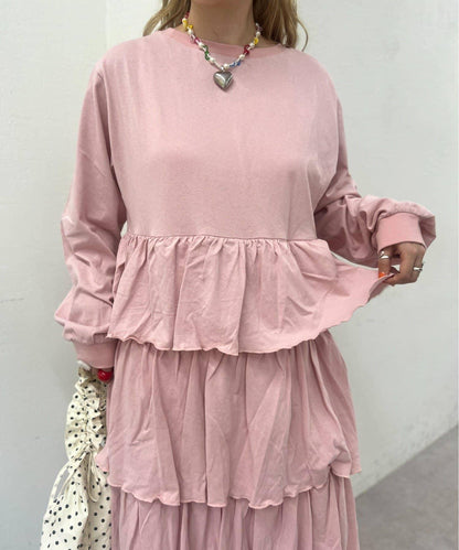 【w closet】層疊剪裁連衣裙