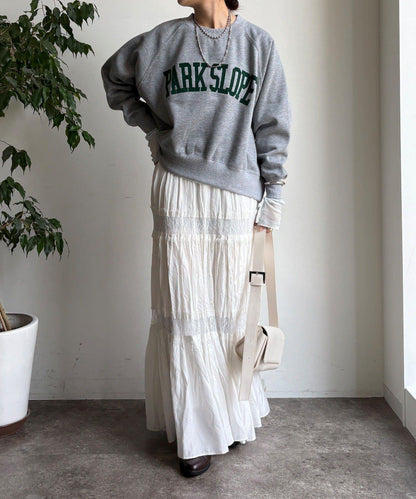 標誌印花寬鬆插肩袖套頭衫