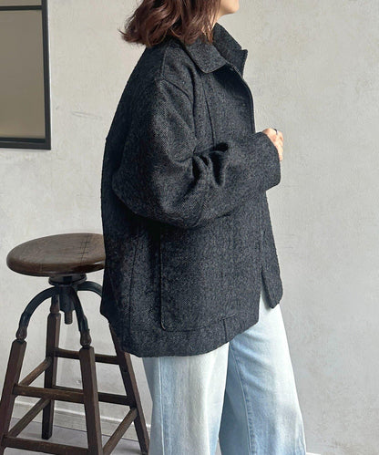 雜色人字紋滾邊連體衣