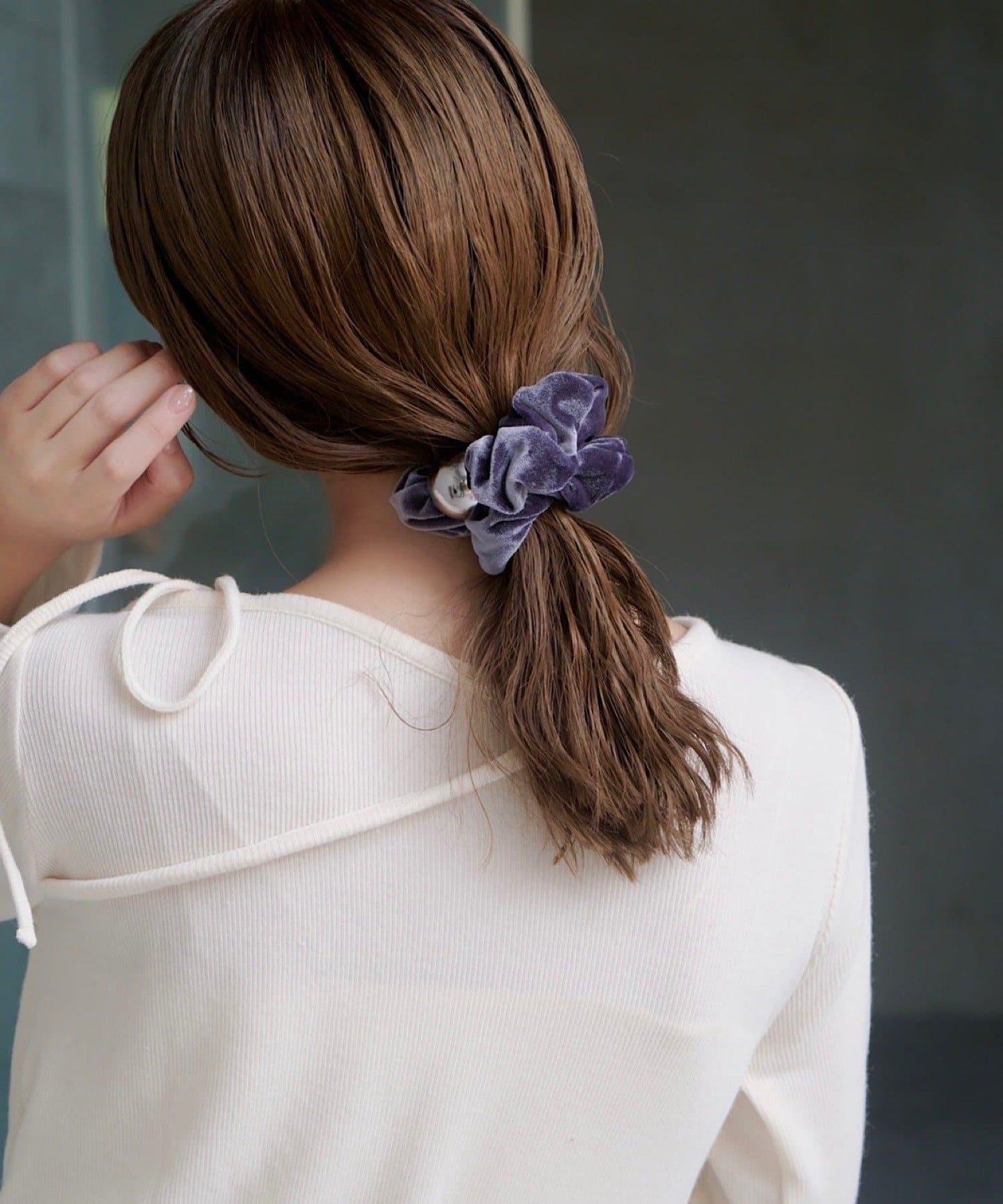 球形天鵝絨髮圈