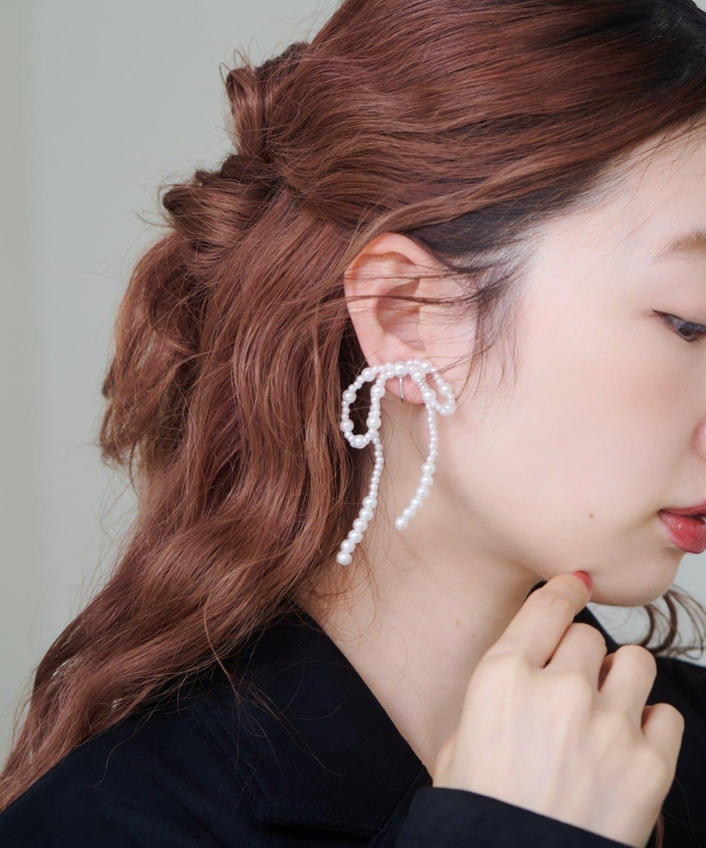 10月25日（週六）12:00/適合多種場合/fiw. 珍珠蝴蝶結耳環