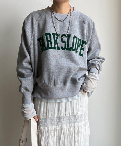 標誌印花寬鬆插肩袖套頭衫