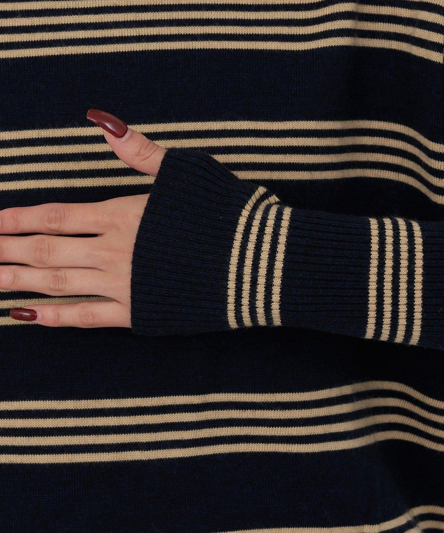 【可手洗】【HERITANOVUM】條紋針織連衣裙