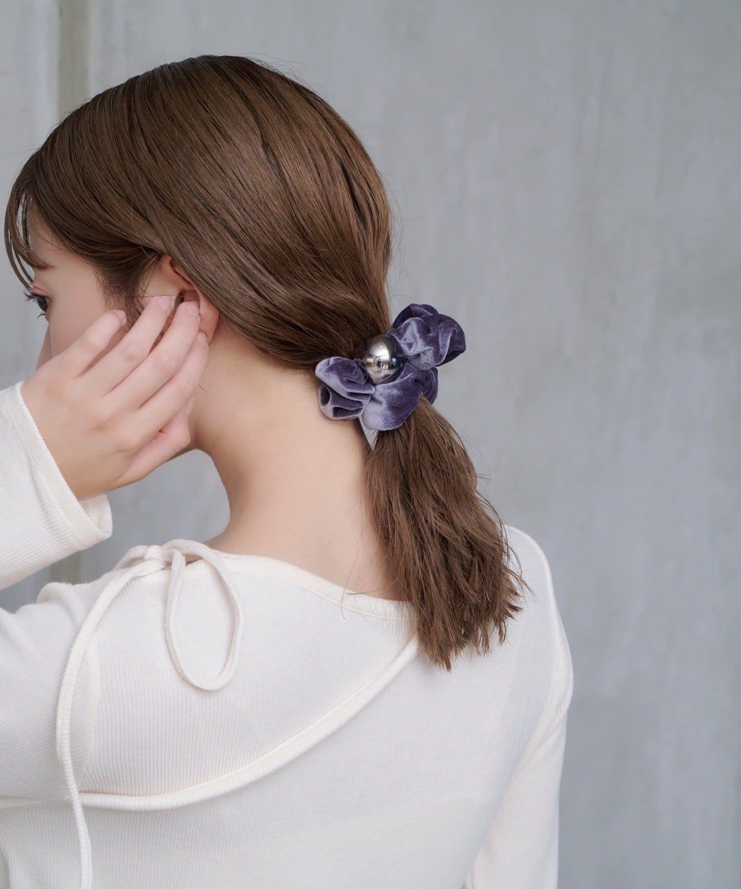 球形天鵝絨髮圈