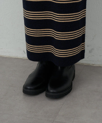 【可手洗】【HERITANOVUM】條紋針織連衣裙