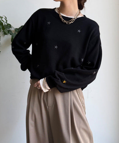 STAR刺繡針織衫