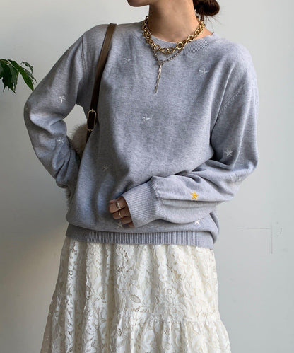 STAR刺繡針織衫