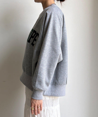 標誌印花寬鬆插肩袖套頭衫