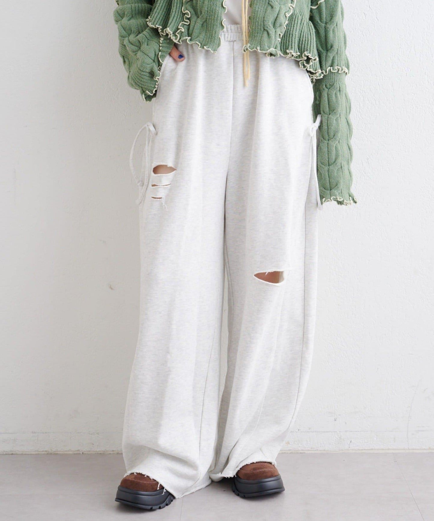 【w closet】蝴蝶結休閒褲