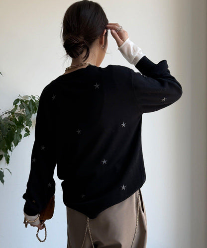 STAR刺繡針織衫