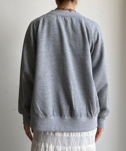 標誌印花寬鬆插肩袖套頭衫