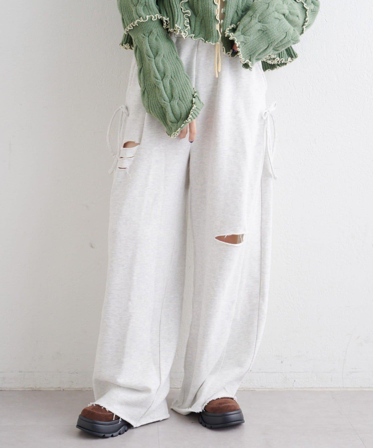 【w closet】蝴蝶結休閒褲