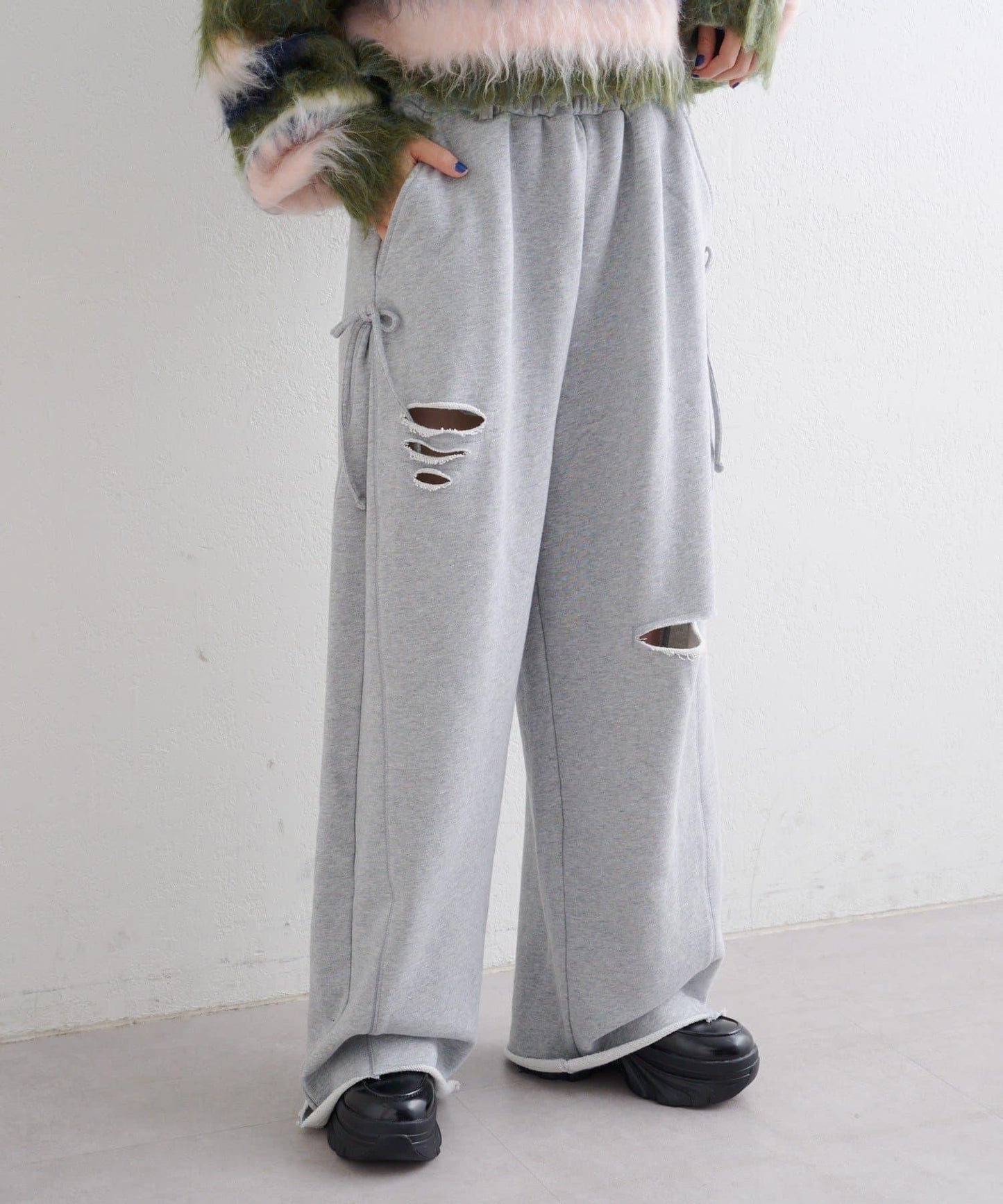 【w closet】蝴蝶結休閒褲