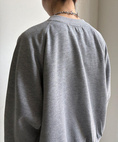 標誌印花寬鬆插肩袖套頭衫