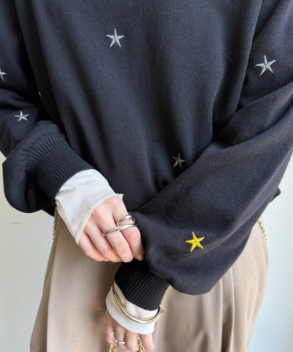 STAR刺繡針織衫